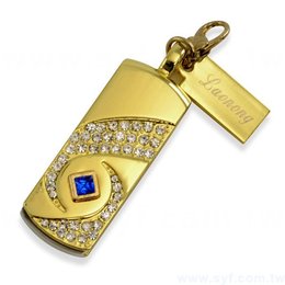 隨身碟-鑽石禮贈品旋轉USB-珠寶金屬隨身碟-客製隨身碟容量-採購推薦股東會紀念品