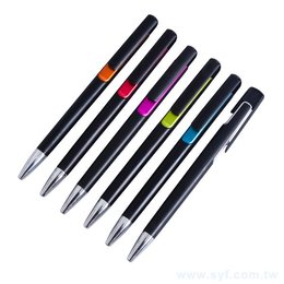 廣告筆-消光霧面黑色塑膠筆管禮品-單色原子筆-採購客製印刷贈品筆