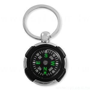 指南針鑰匙圈-金屬雷射雕刻-訂作客製化禮贈品-可客製化印刷logo