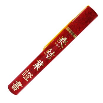 典雅復古畢業證書筒-紅底黑色大理石紋證書筒-客製化畢業禮物首選