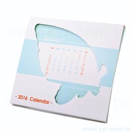 蝴蝶造型桌曆-亮膜紙盒-單面彩色立式桌曆印刷-多款材質月曆卡搭配