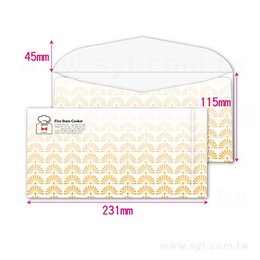 12K西式彩色信封w231xh115mm客製化信封製作-多款材質可選-橫式信封印刷/可開窗