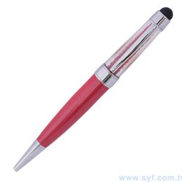 水晶電容觸控筆-金屬廣告禮品筆-多功能觸控廣告原子筆-採購批發贈品筆