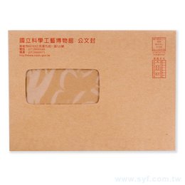 150P牛皮橫式公文袋-歐式信封開窗-單面單色印刷-客製化公文袋製作