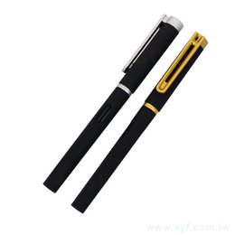廣告筆-開蓋式消光筆管禮品-單色中性筆-工廠客製化印刷贈品筆