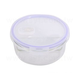 圓型分隔保鮮盒-耐熱玻璃保鮮盒-可客製化印刷logo