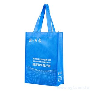 不織布環保袋-厚度80G-尺寸W22.5xH32xD10cm-四面單色印刷