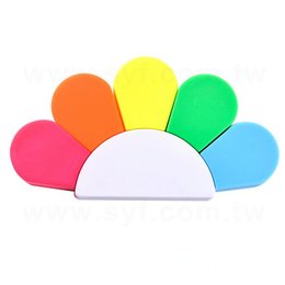 花瓣造型五色螢光筆廣告筆H