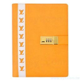 25K極簡工商日誌-金屬密碼鎖活頁筆記本-可訂製內頁及客製化加印LOGO