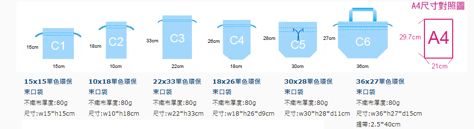 環保袋C款式-束口袋