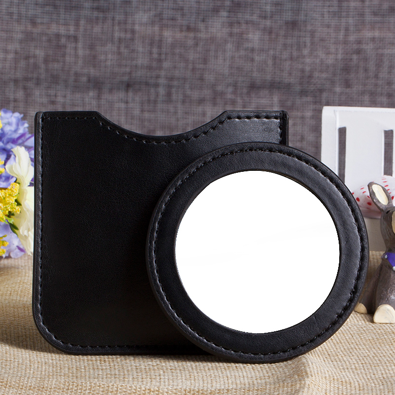 7.7*7.5cm,PU Leather皮製化妝鏡