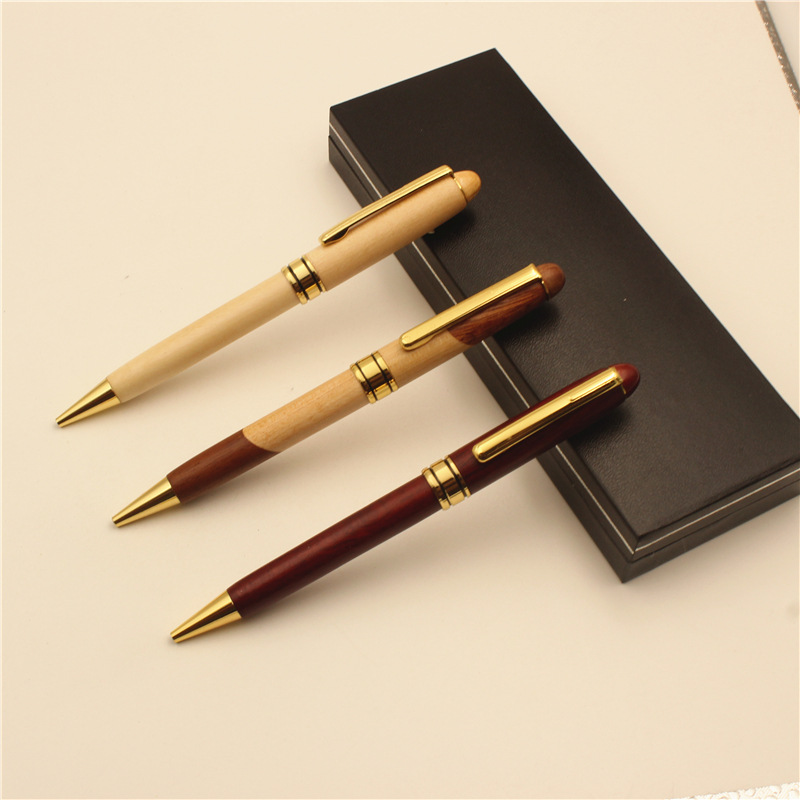 14.5*1.3cm,金屬/木材,手工木製禮品筆中性筆