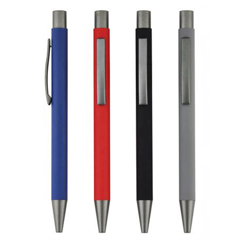 137*10mm,18.5g,藍色/黑色純金屬筆