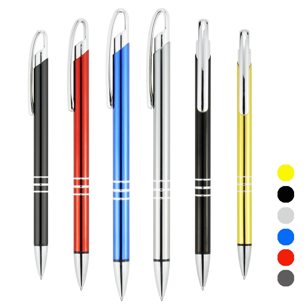 143*8.5mm,12.4g,藍色/黑色純金屬筆